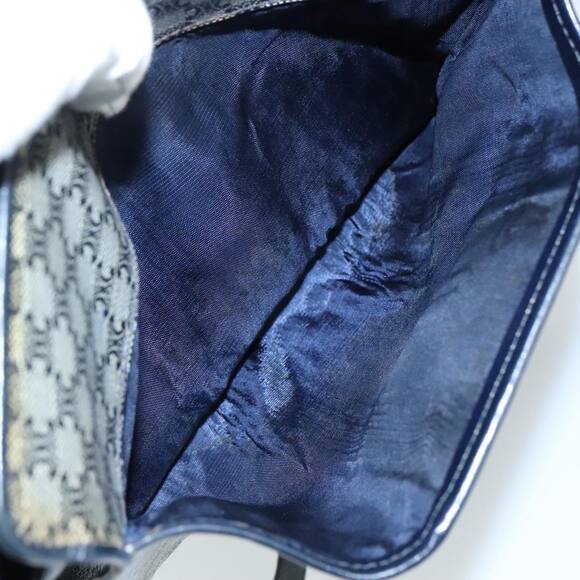 CELINE Macadam Canvas Shoulder Bag Coated Canvas Navy - Picture 12 of 16